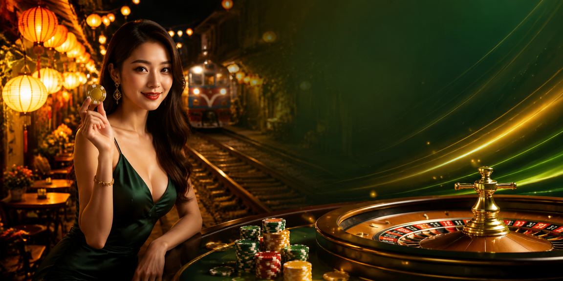 Người chơi tại Hà Nội thưởng thức roulette trực tuyến dưới ánh đèn lồng truyền thống trong không khí lễ hội